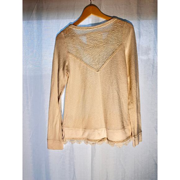 Angel of the North Beige Textured Sweater Size M - Picture 2 of 6